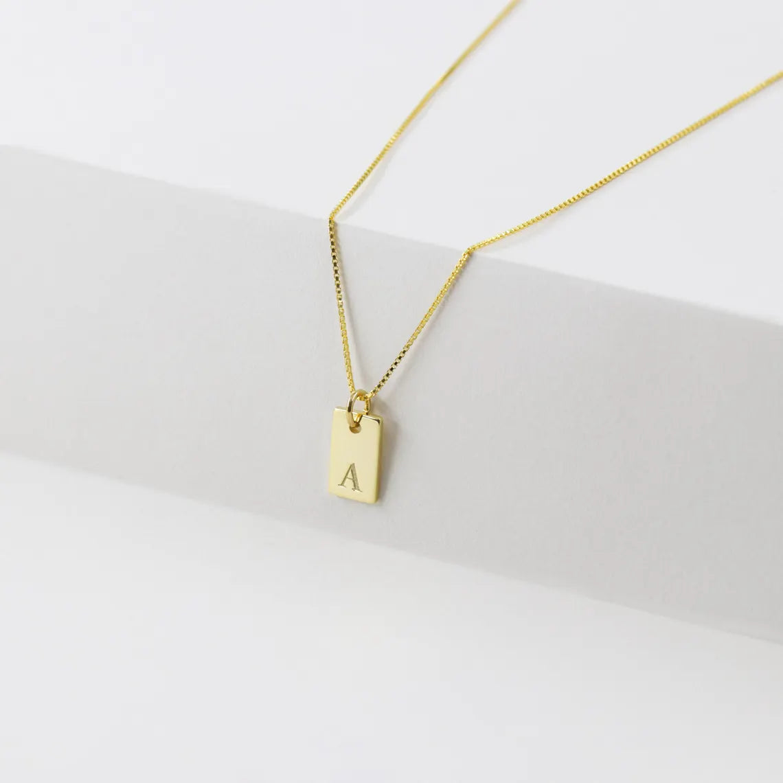 Engraved Initial Necklace