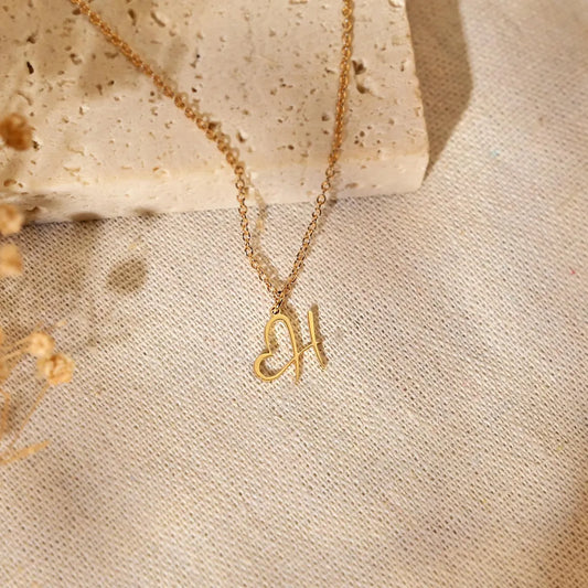 Initial Heart Necklace