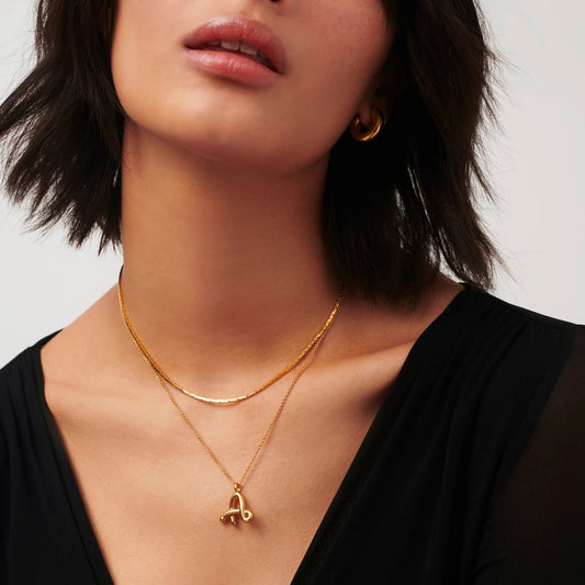 Molten Initial Necklace