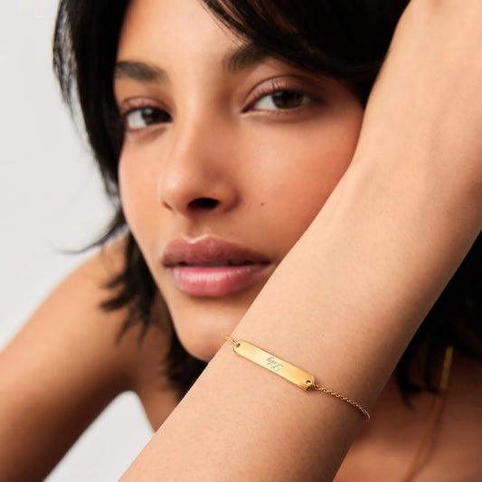 Engraved Bar Bracelet