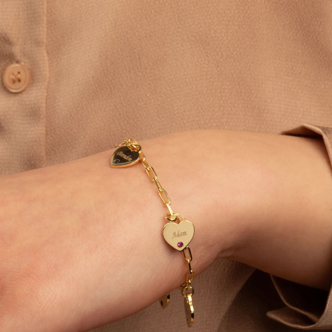 Birthstone Name Bracelet