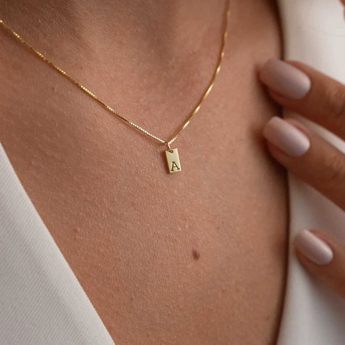 Initial Tag Necklace