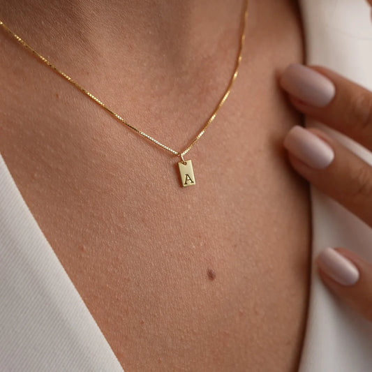 Initial Tag Necklace
