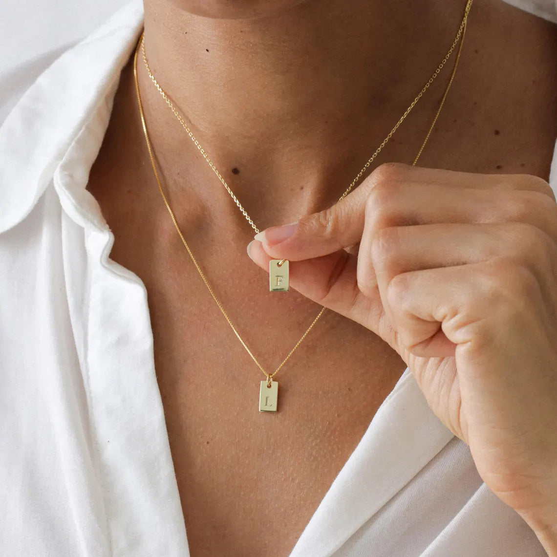 Engraved Initial Necklace