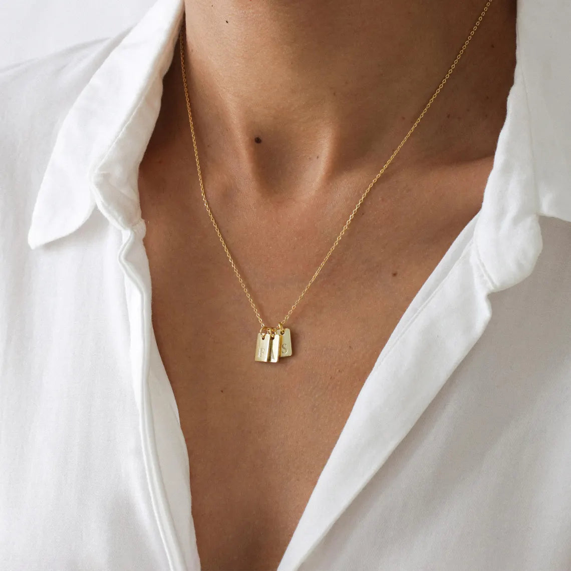 Engraved Initial Necklace