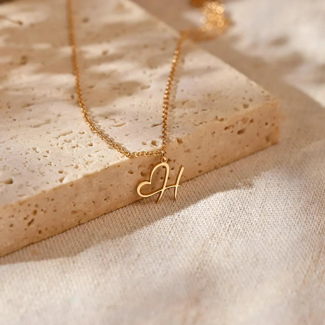 Initial Heart Necklace