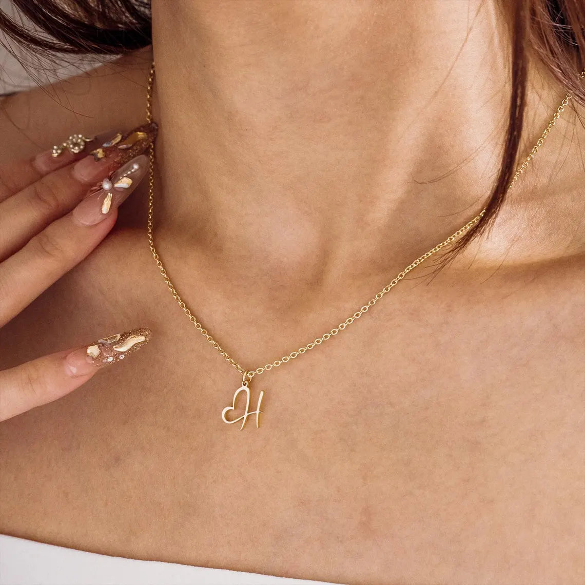 Initial Heart Necklace
