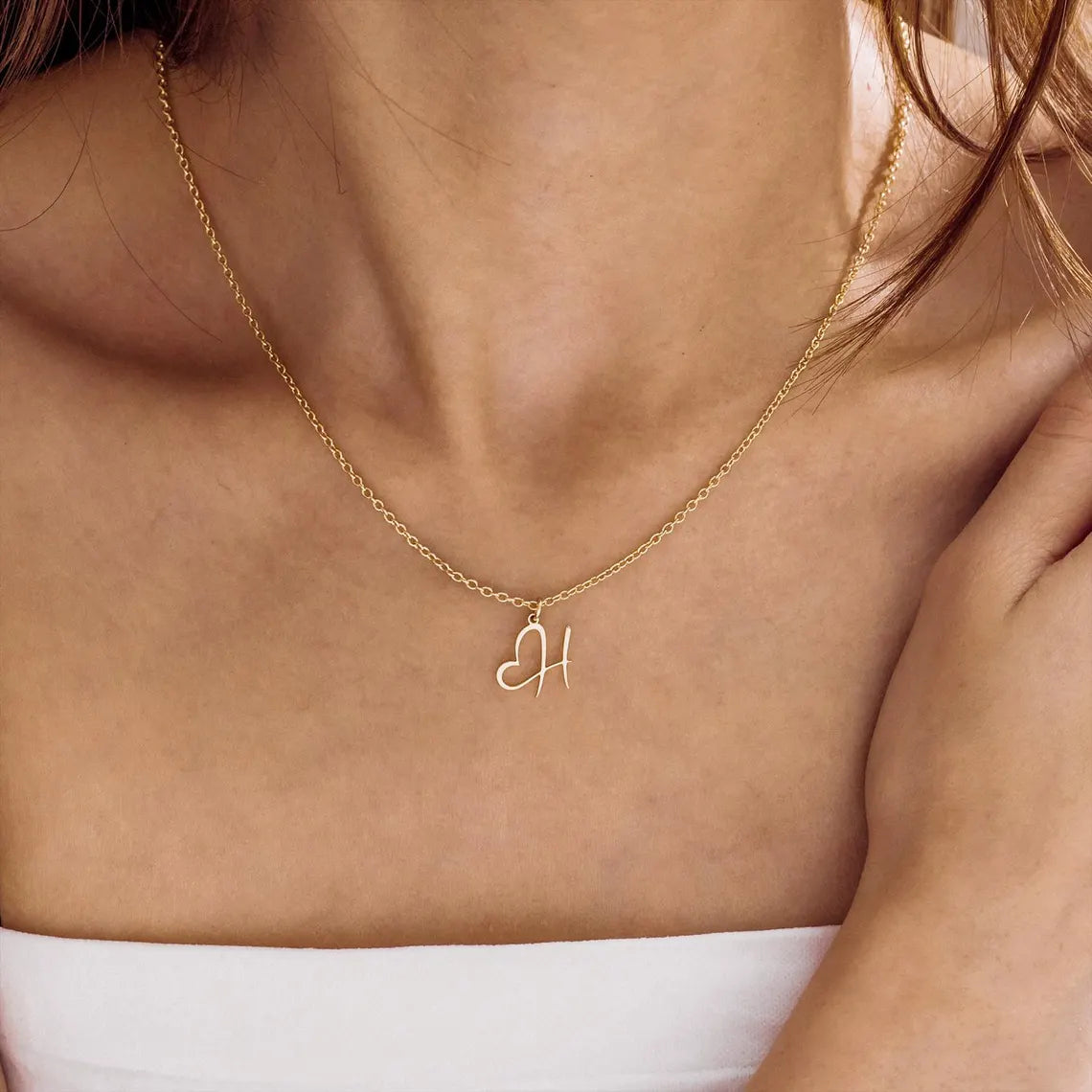 Initial Heart Necklace